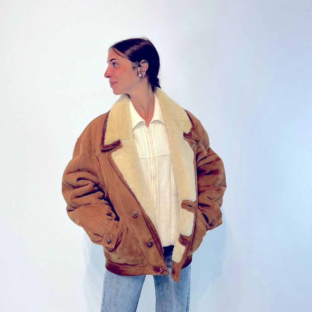 Vintage 80s Original Shearling sheepskin